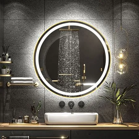 Smart Touch LED veidrodžiai su aliuminio lydinio rėmu